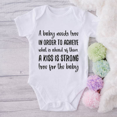 A Baby Needs Love In Order To Achieve what Is Ahead Of Them. A Kiss Is Strong  Love For The Baby-Onesie-Best Gift For Babies-Adorable Baby Clothes-Clothes For Baby-Best Gift For Papa-Best Gift For Mama-Cute Onesie