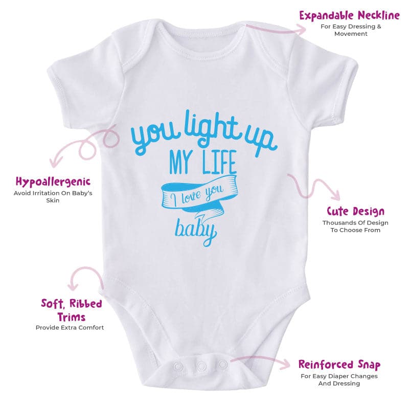 You Light Up My Life I Love You Baby-Onesie-Best Gift For Babies-Adorable Baby Clothes-Clothes For Baby-Best Gift For Papa-Best Gift For Mama-Cute Onesie