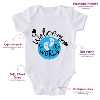 Welcome To The World-Onesie-Adorable Baby Clothes-Clothes For Baby-Best Gift For Papa-Best Gift For Mama-Cute Onesie