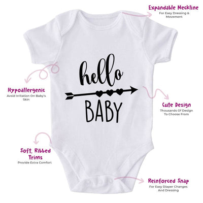 Hello Baby-Onesie-Adorable Baby Clothes-Clothes For Baby-Best Gift For Papa-Best Gift For Mama-Cute Onesie
