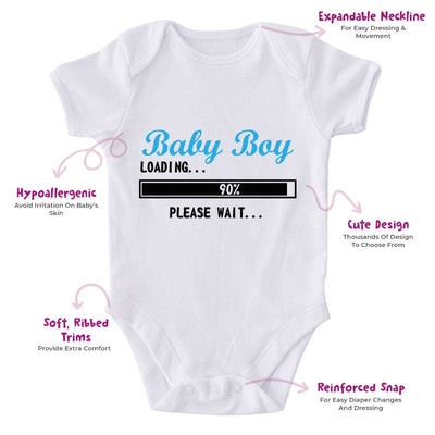 Baby Boy Loading Please Wait-Onesie-Adorable Baby Clothes-Clothes For Baby-Best Gift For Papa-Best Gift For Mama-Cute Onesie