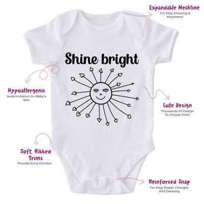 Shine Bright-Onesie-Adorable Baby Clothes-Clothes For Baby-Best Gift For Papa-Best Gift For Mama-Cute Onesie