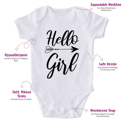 Hello Girl-Onesie-Adorable Baby Clothes-Clothes For Baby-Best Gift For Papa-Best Gift For Mama-Cute Onesie