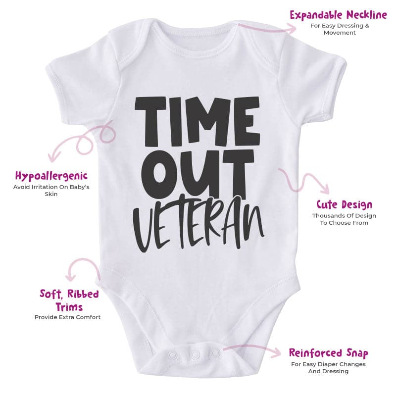 Time Out Veteran-Funny Onesie-Adorable Baby Clothes-Clothes For Baby-Best Gift For Papa-Best Gift For Mama-Cute Onesie
