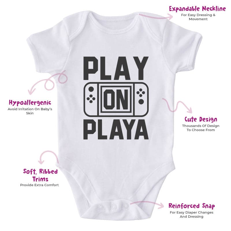 Play On Playa-Onesie-Adorable Baby Clothes-Clothes For Baby-Best Gift For Papa-Best Gift For Mama-Cute Onesie