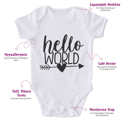Hello World-Onesie-Adorable Baby Clothes-Clothes For Baby-Best Gift For Papa-Best Gift For Mama-Cute Onesie