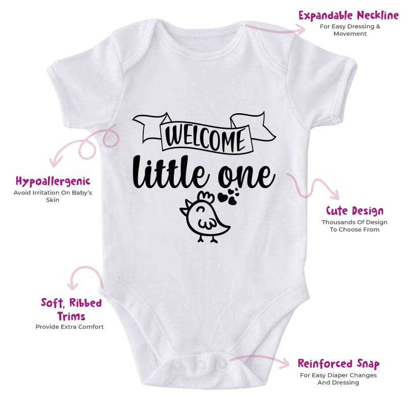 Welcome Little One-Onesie-Adorable Baby Clothes-Clothes For Baby-Best Gift For Papa-Best Gift For Mama-Cute Onesie