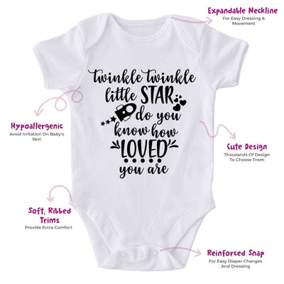 Twinkle Twinkle Little Star Do You Know How Loved You Are-Onesie-Adorable Baby Clothes-Clothes For Baby-Best Gift For Papa-Best Gift For Mama-Cute Onesie