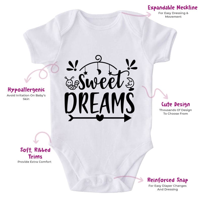 Sweet Dreams-Onesie-Adorable Baby Clothes-Clothes For Baby-Best Gift For Papa-Best Gift For Mama-Cute Onesie