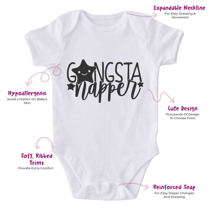 Gangsta Napper-Onesie-Adorable Baby Clothes-Clothes For Baby-Best Gift For Papa-Best Gift For Mama-Cute Onesie