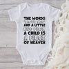 The Words I LOVE YOU And A Little Hug From A Child Is A Piece Of Heaven-Onesie-Adorable Baby Clothes-Clothes For Baby-Best Gift For Papa-Best Gift For Mama-Cute Onesie