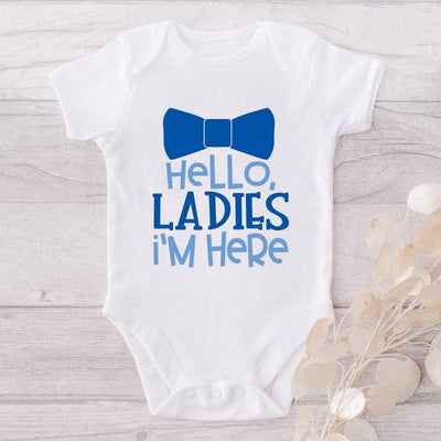 Hello Ladies I'm Here-Onesie-Adorable Baby Clothes-Clothes For Baby-Best Gift For Papa-Best Gift For Mama-Cute Onesie