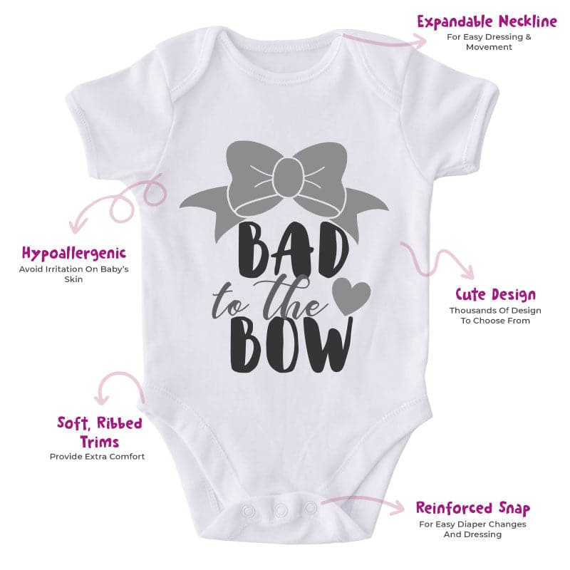 Bad Bow-Onesie-Adorable Baby Clothes-Clothes For Baby-Best Gift For Papa-Best Gift For Mama-Cute Onesie