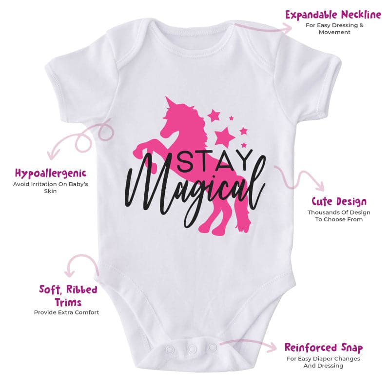 Stay Magical-Onesie-Adorable Baby Clothes-Clothes For Baby-Best Gift For Papa-Best Gift For Mama-Cute Onesie