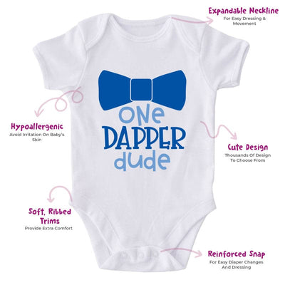 One Dapper Dude-Onesie-Adorable Baby Clothes-Clothes For Baby-Best Gift For Papa-Best Gift For Mama-Cute Onesie