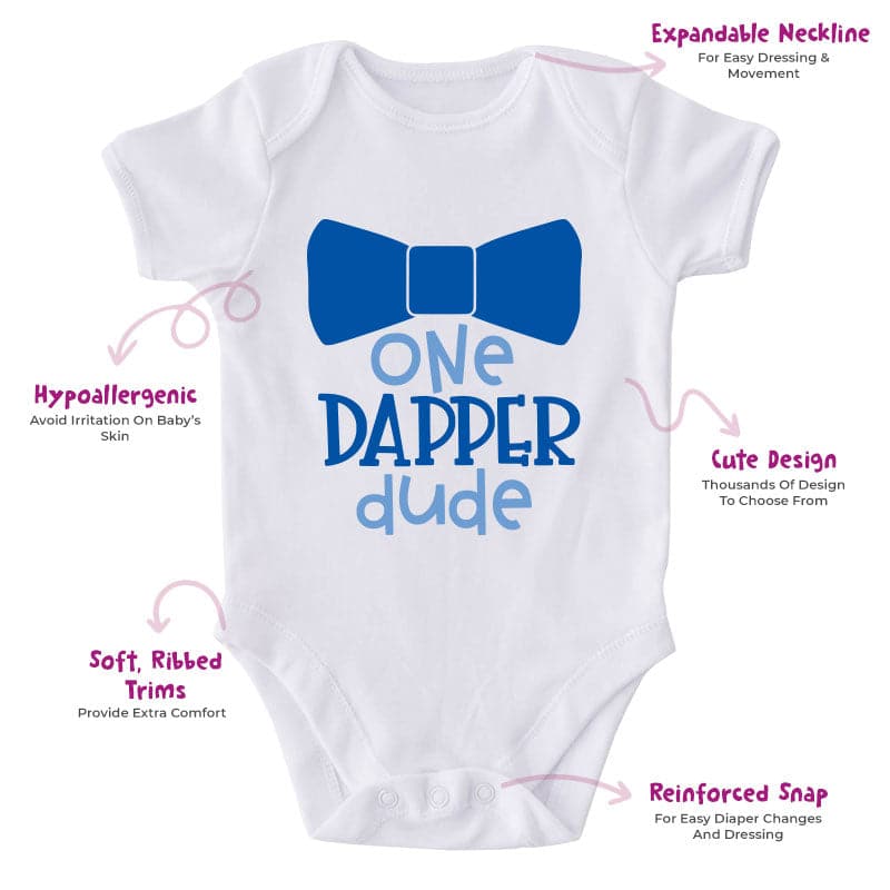 One Dapper Dude-Onesie-Adorable Baby Clothes-Clothes For Baby-Best Gift For Papa-Best Gift For Mama-Cute Onesie