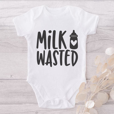 Milk Wasted-Funny Onesie-Adorable Baby Clothes-Clothes For Baby-Best Gift For Papa-Best Gift For Mama-Cute Onesie