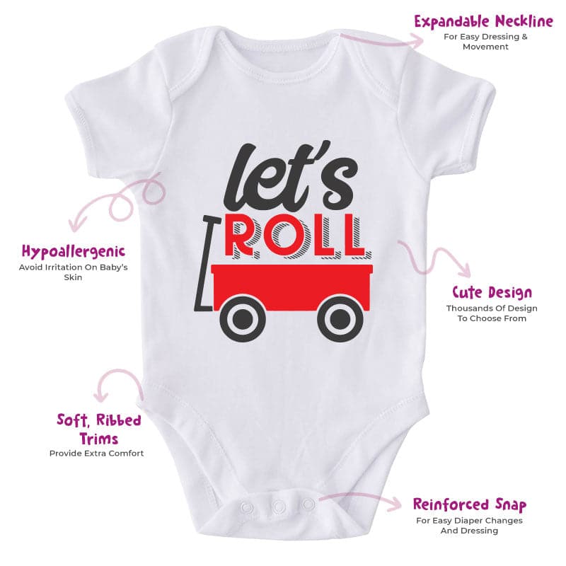 Let's Roll-Onesie-Adorable Baby Clothes-Clothes For Baby-Best Gift For Papa-Best Gift For Mama-Cute Onesie