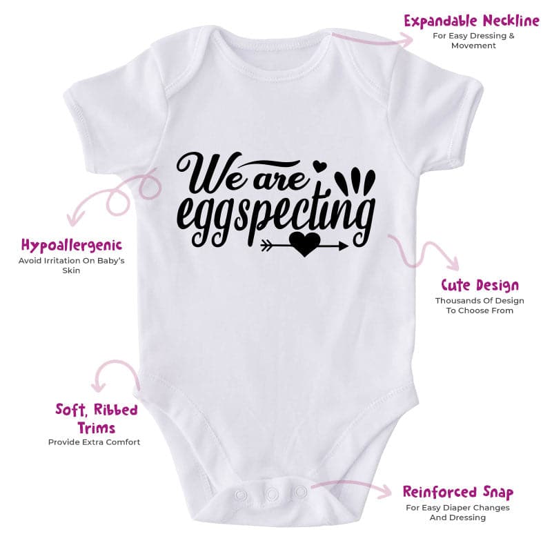 We Are Eggspecting-Funny Onesie-Adorable Baby Clothes-Clothes For Baby-Best Gift For Papa-Best Gift For Mama-Cute Onesie