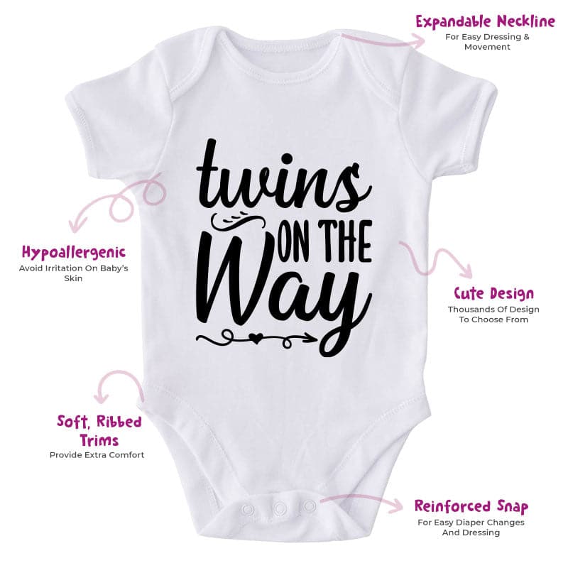 Twins On The Way-Onesie-Adorable Baby Clothes-Clothes For Baby-Best Gift For Papa-Best Gift For Mama-Cute Onesie