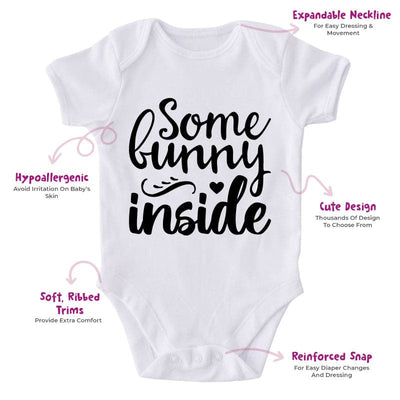 Some Bunny Inside-Funny Onesie-Adorable Baby Clothes-Clothes For Baby-Best Gift For Papa-Best Gift For Mama-Cute Onesie