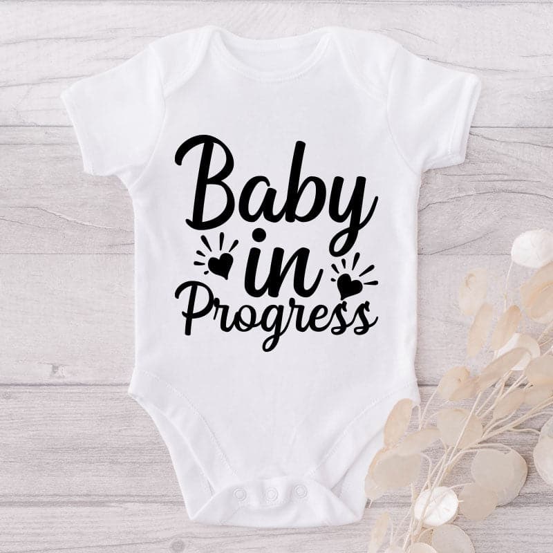 Baby In Progress-Onesie-Adorable Baby Clothes-Best Gift For Papa-Best Gift For Mama-Clothes For Baby-Cute Onesie