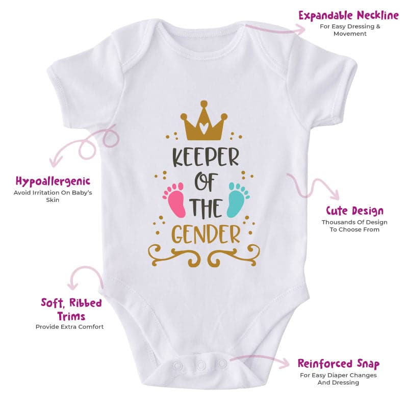 Keeper Of The Gender-Funny Onesie-Adorable Baby Clothes-Best Gift For Papa-Best Gift For Mama-Clothes For Baby-Cute Onesie