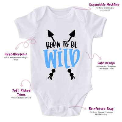 Born To Be Wild-Funny Onesie-Best Gift For Babies-Adorable Baby Clothes-Clothes For Baby-Best Gift For Papa-Best Gift For Mama-Cute Onesie