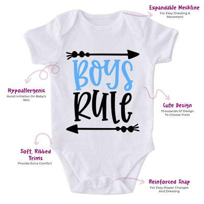 Boys Rule-Onesie-Best Gift For Babies-Adorable Baby Clothes-Clothes For Baby-Best Gift For Papa-Best Gift For Mama-Cute Onesie