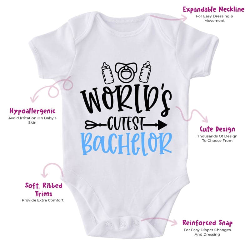 World's Cutest Bachelor-Onesie-Best Gift For Babies-Adorable Baby Clothes-Clothes For Baby-Best Gift For Papa-Best Gift For Mama-Cute Onesie