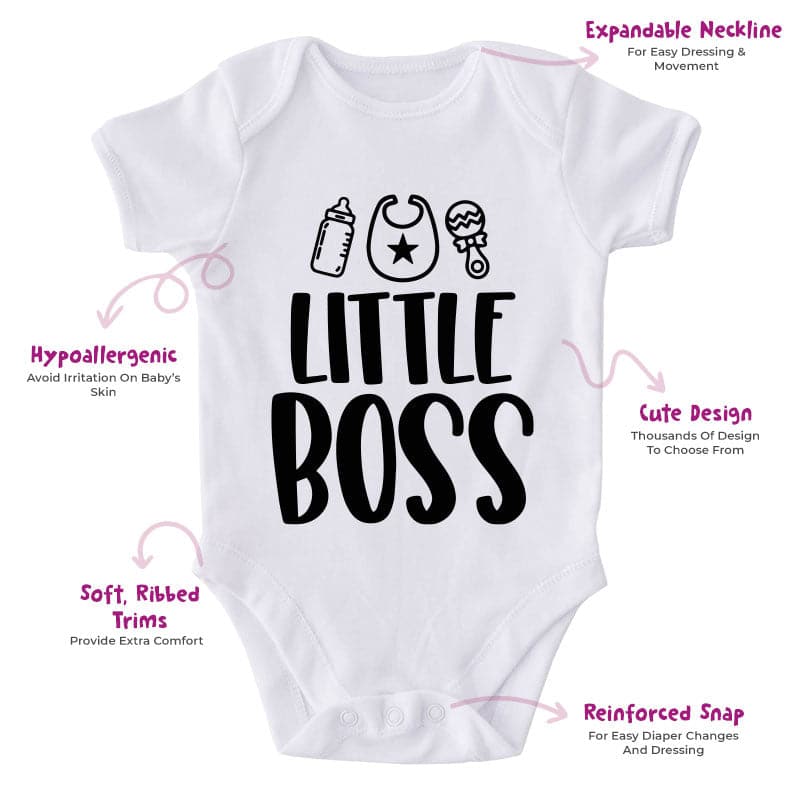 Little Boss-Onesie-Best Gift For Babies-Adorable Baby Clothes-Clothes For Baby-Best Gift For Papa-Best Gift For Mama-Cute Onesie