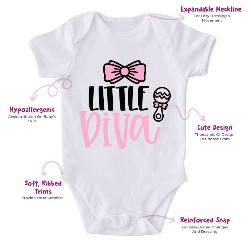 Little Diva-Onesie-Best Gift For Babies-Adorable Baby Clothes-Clothes For Baby-Best Gift For Papa-Best Gift For Mama-Cute Onesie