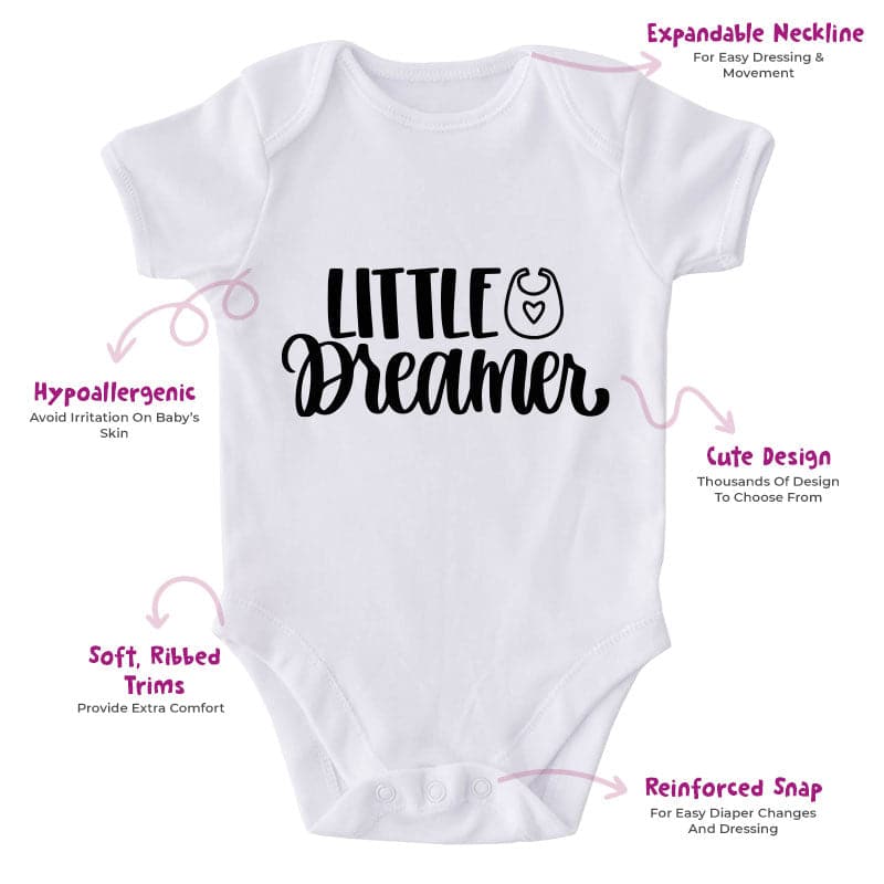 Little Dreamer-Onesie-Best Gift For Babies-Adorable Baby Clothes-Clothes For Baby-Best Gift For Papa-Best Gift For Mama-Cute Onesie