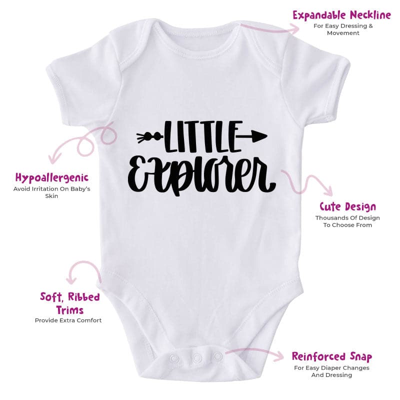 Little Explorer-Onesie-Best Gift For Babies-Adorable Baby Clothes-Clothes For Baby-Best Gift For Papa-Best Gift For Mama-Cute Onesie