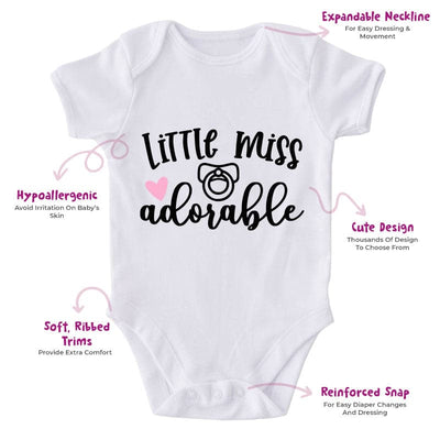 Little Miss Adorable-Onesie-Best Gift For Babies-Adorable Baby Clothes-Clothes For Baby-Best Gift For Papa-Best Gift For Mama-Cute Onesie