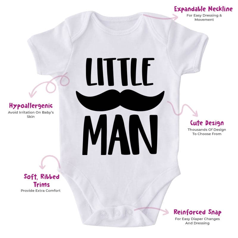 Little Man-Onesie-Best Gift For Babies-Adorable Baby Clothes-Clothes For Baby-Best Gift For Papa-Best Gift For Mama-Cute Onesie