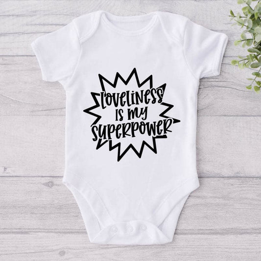 Loveliness Is My Superpower-Onesie-Best Gift For Babies-Adorable Baby Clothes-Clothes For Baby-Best Gift For Papa-Best Gift For Mama-Cute Onesie