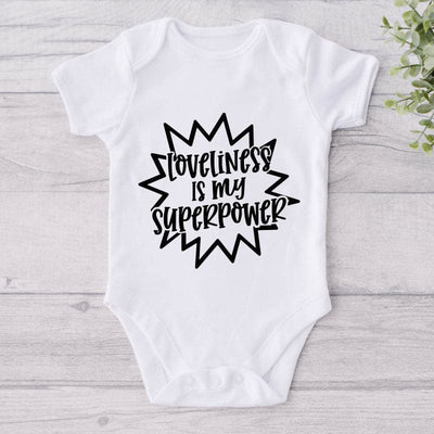 Loveliness Is My Superpower-Onesie-Best Gift For Babies-Adorable Baby Clothes-Clothes For Baby-Best Gift For Papa-Best Gift For Mama-Cute Onesie