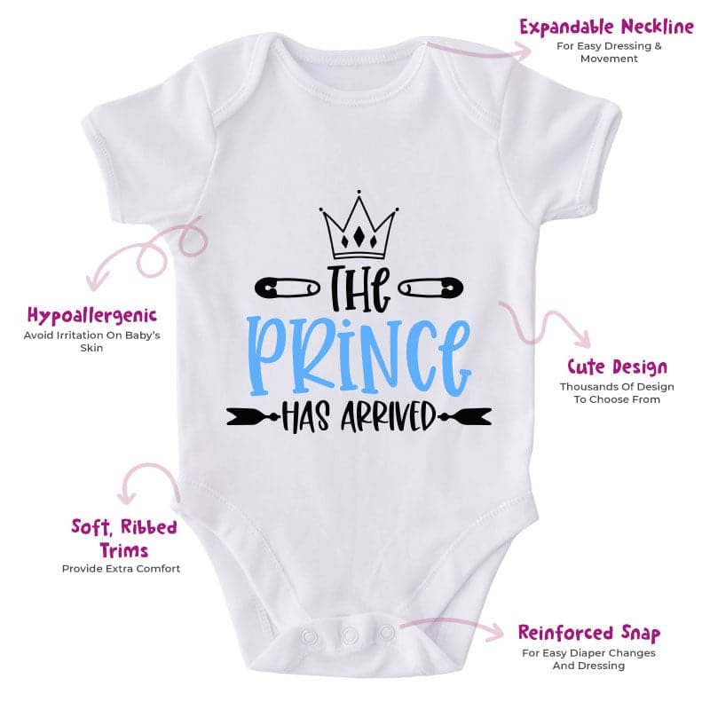 The Prince Has Arrived-Onesie-Best Gift For Babies-Adorable Baby Clothes-Clothes For Baby-Best Gift For Papa-Best Gift For Mama-Cute Onesie