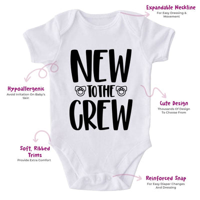 New To The Crew-Onesie-Best Gift For Babies-Adorable Baby Clothes-Clothes For Baby-Best Gift For Papa-Best Gift For Mama-Cute Onesie
