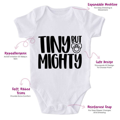 Tiny But Mighty-Onesie-Best Gift For Babies-Adorable Baby Clothes-Clothes For Baby-Best Gift For Papa-Best Gift For Mama-Cute Onesie