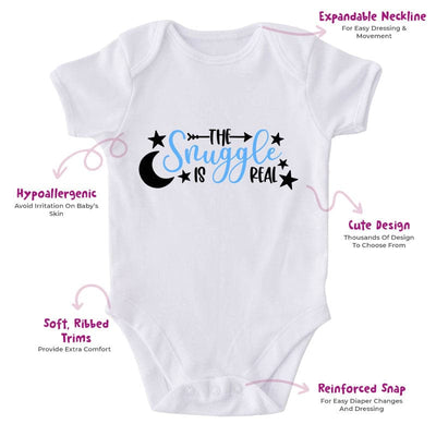 The Snuggle Is Real-Onesie-Best Gift For Babies-Adorable Baby Clothes-Clothes For Baby-Best Gift For Papa-Best Gift For Mama-Cute Onesie