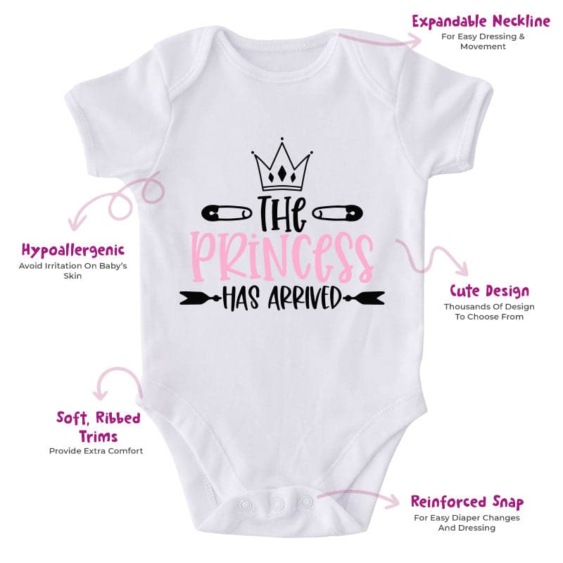 The Princess Has Arrived-Onesie-Best Gift For Babies-Adorable Baby Clothes-Clothes For Baby-Best Gift For Papa-Best Gift For Mama-Cute Onesie