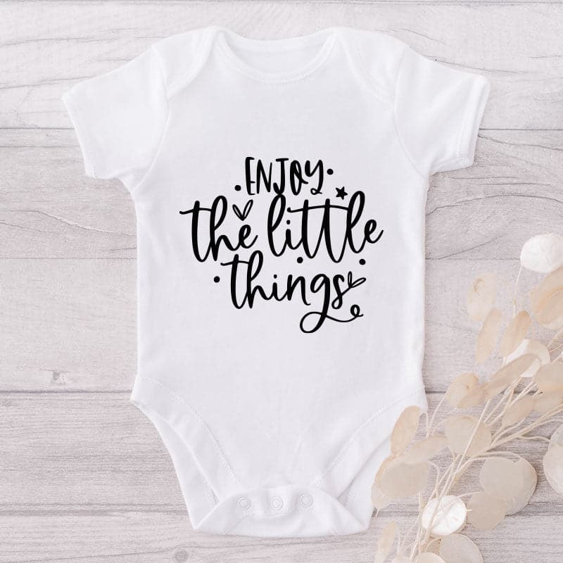 Enjoy The Little Things-Onesie-Best Gift For Babies-Adorable Baby Clothes-Clothes For Baby-Best Gift For Papa-Best Gift For Mama-Cute Onesie