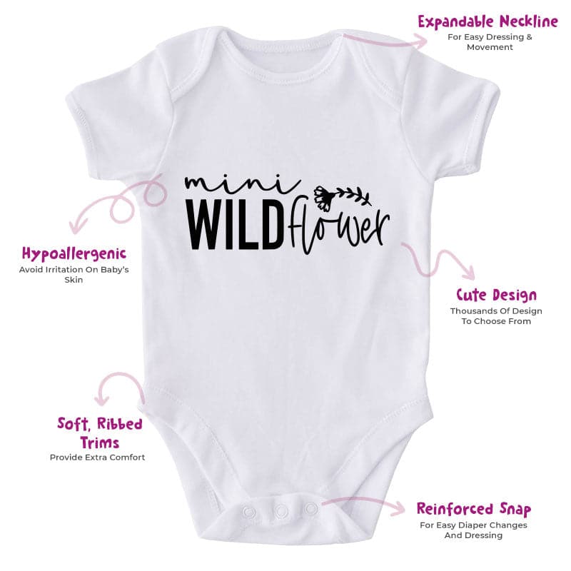 Mini Wild Flower-Onesie-Best Gift For Babies-Adorable Baby Clothes-Clothes For Baby-Best Gift For Papa-Best Gift For Mama-Cute Onesie