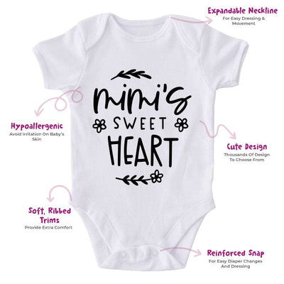Mimi's Sweet Heart-Onesie-Best Gift For Babies-Adorable Baby Clothes-Clothes For Baby-Best Gift For Papa-Best Gift For Mama-Cute Onesie