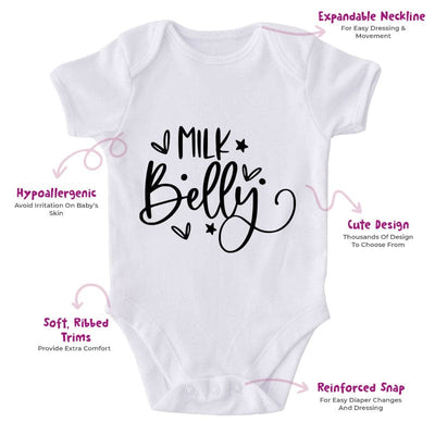 Milk Belly-Onesie-Best Gift For Babies-Adorable Baby Clothes-Clothes For Baby-Best Gift For Papa-Best Gift For Mama-Cute Onesie