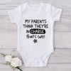 My Parents Think They're In Charge That's Cute-Onesie-Best Gift For Babies-Adorable Baby Clothes-Clothes For Baby-Best Gift For Papa-Best Gift For Mama-Cute Onesie