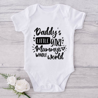 Daddy's Little Girl Mummy's Whole World-Onesie-Best Gift For Babies-Adorable Baby Clothes-Clothes For Baby-Best Gift For Papa-Best Gift For Mama-Cute Onesie
