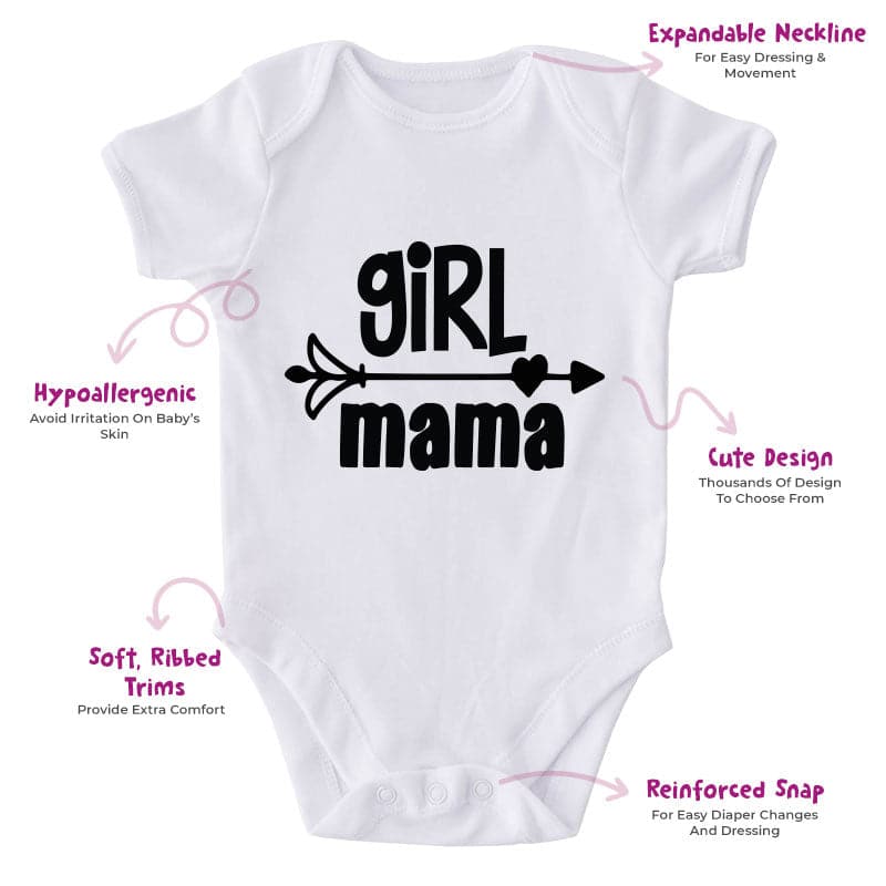 Girl Mama-Onesie-Best Gift For Babies-Adorable Baby Clothes-Clothes For Baby-Best Gift For Papa-Best Gift For Mama-Cute Onesie